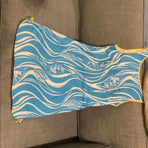 Lilly Pulitzer Blue and Yellow Coy Dress
